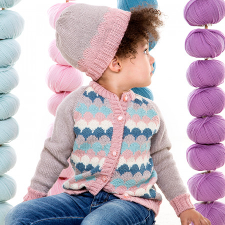 GIRL CARDIGAN AND HAT -...