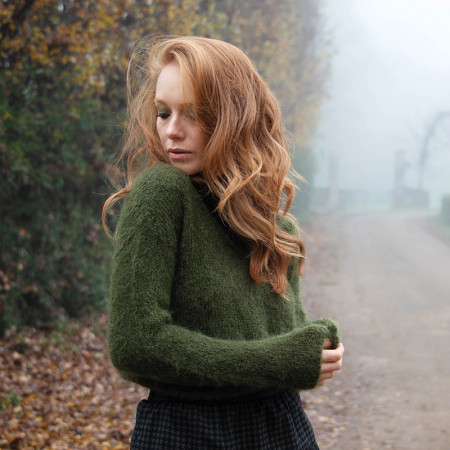 MAGLIONE OLIVE - LIEVE
